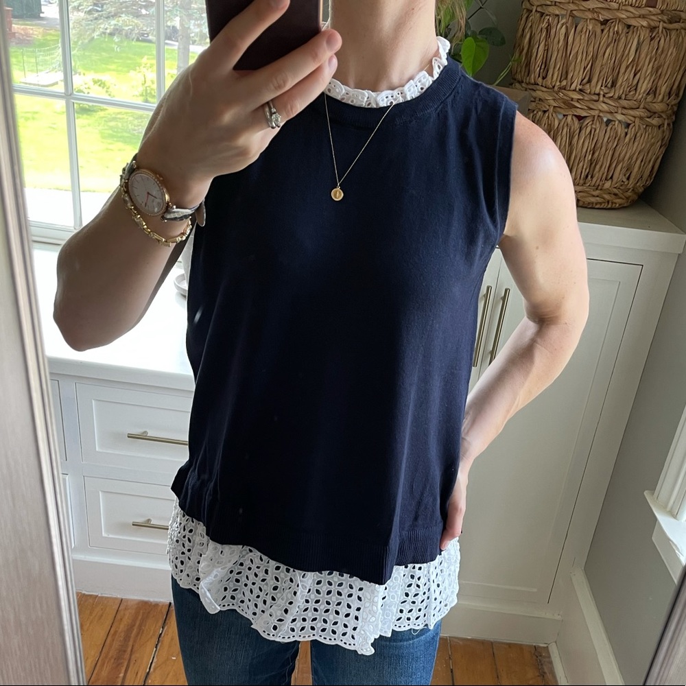 Loft eyelet sweater tank. - Picture 2 of 14